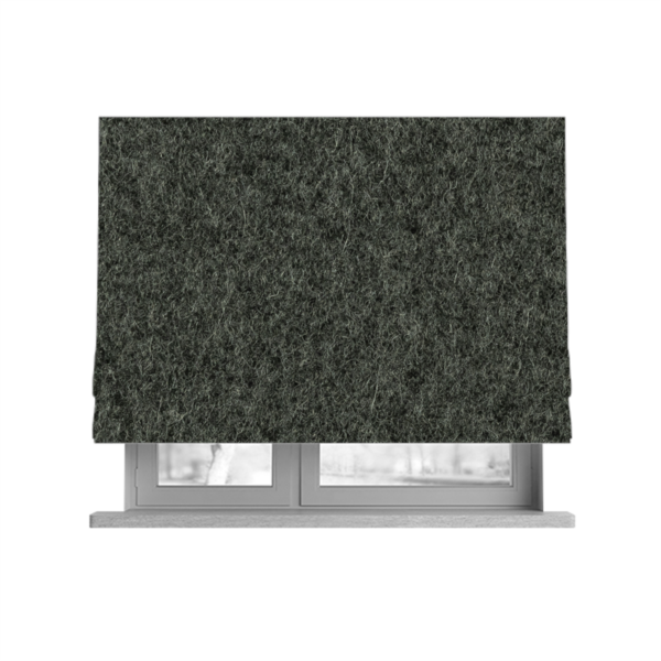 Moorland Plain Wool Grey Colour Upholstery Fabric CTR-2610 - Roman Blinds