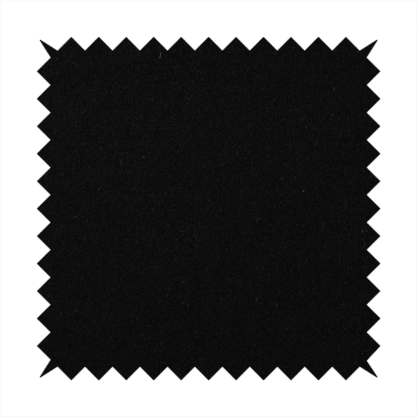 Moorland Plain Wool Black Colour Upholstery Fabric CTR-2613 - Roman Blinds