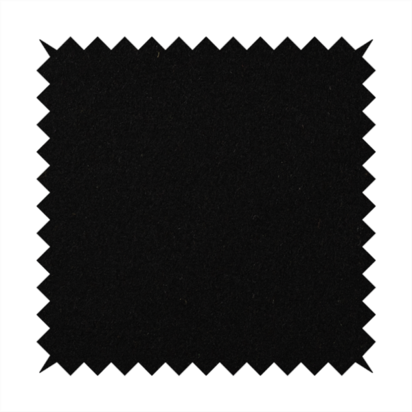 Moorland Plain Wool Black Colour Upholstery Fabric CTR-2613