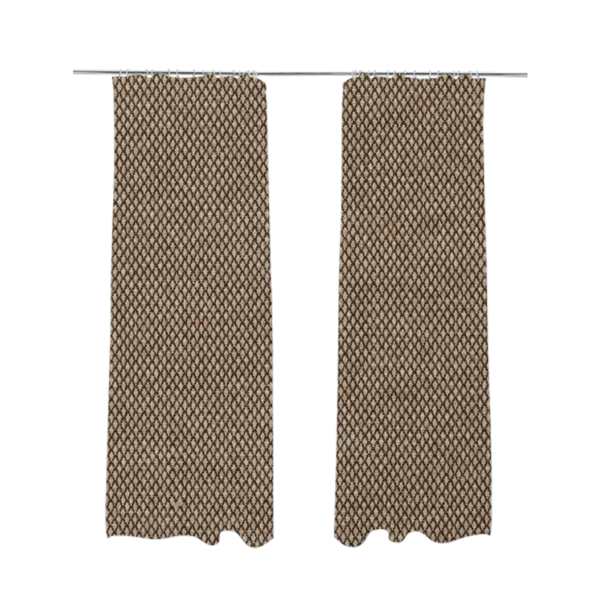 Sannderson Chenille Textured Beige Brown Upholstery Fabric CTR-2614 - Made To Measure Curtains