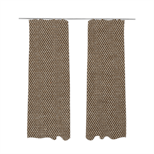 Sannderson Chenille Textured Beige Brown Upholstery Fabric CTR-2614 - Made To Measure Curtains