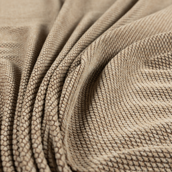 Sannderson Chenille Textured Beige Brown Upholstery Fabric CTR-2614 - Handmade Cushions