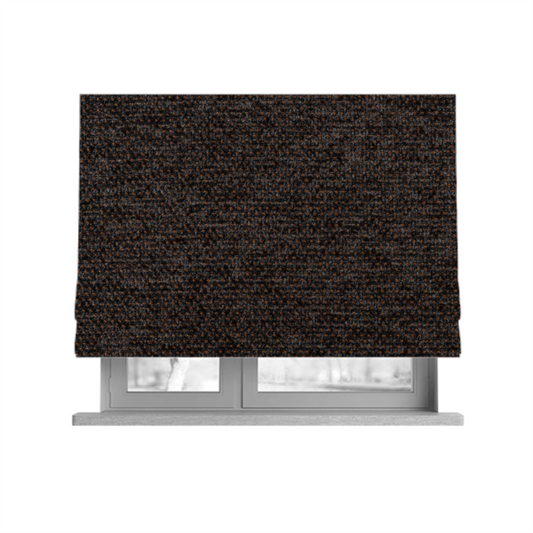 Sannderson Chenille Textured Grey Orange Upholstery Fabric CTR-2619 - Roman Blinds