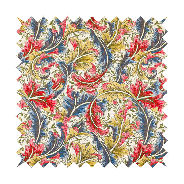 Colarto Collection Circus Colours In Floral Pattern Chenille Furnishing Fabric CTR-263