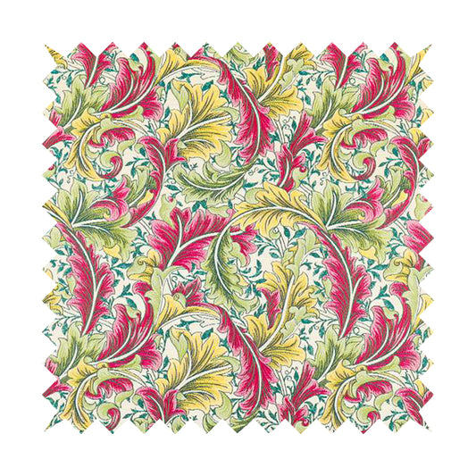 Colarto Collection Citrus Colours In Floral Pattern Chenille Furnishing Fabric CTR-268