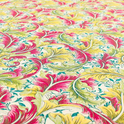 Colarto Collection Citrus Colours In Floral Pattern Chenille Furnishing Fabric CTR-268