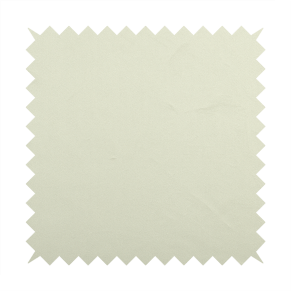 Alpha Plain Durable Velvet Brushed Cotton Effect Upholstery Fabric White Colour CTR-2693 - Roman Blinds