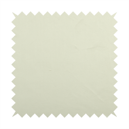 Alpha Plain Durable Velvet Brushed Cotton Effect Upholstery Fabric White Colour CTR-2693 - Handmade Cushions