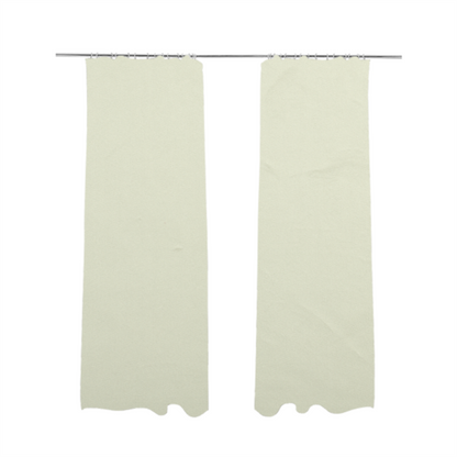 Alpha Plain Durable Velvet Brushed Cotton Effect Upholstery Fabric White Colour CTR-2693 - Made To Measure Curtains