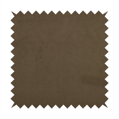 Alpha Plain Durable Velvet Brushed Cotton Effect Upholstery Fabric Brown Colour CTR-2695 - Roman Blinds