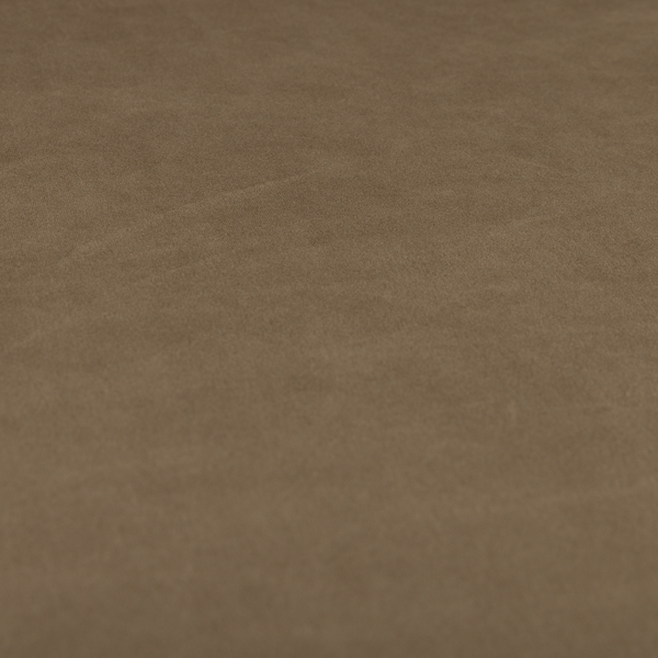 Alpha Plain Durable Velvet Brushed Cotton Effect Upholstery Fabric Brown Colour CTR-2695 - Roman Blinds