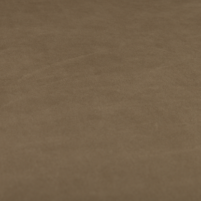 Alpha Plain Durable Velvet Brushed Cotton Effect Upholstery Fabric Brown Colour CTR-2695 - Roman Blinds