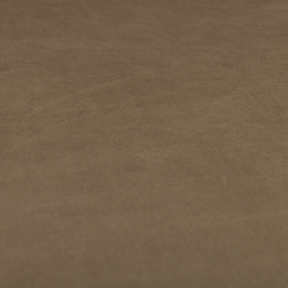 Alpha Plain Durable Velvet Brushed Cotton Effect Upholstery Fabric Brown Colour CTR-2695