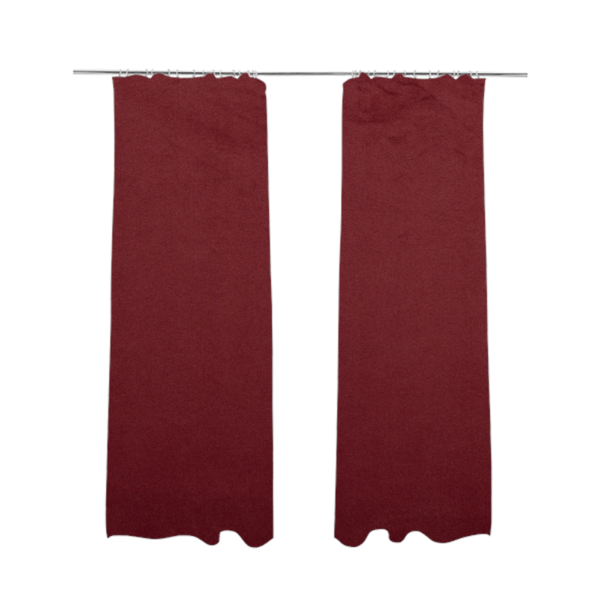 Alpha Plain Durable Velvet Brushed Cotton Effect Upholstery Fabric Burgundy Colour CTR-2696 - Made To Measure Curtains