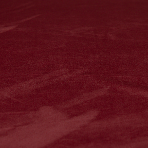 Alpha Plain Durable Velvet Brushed Cotton Effect Upholstery Fabric Burgundy Colour CTR-2696 - Made To Measure Curtains