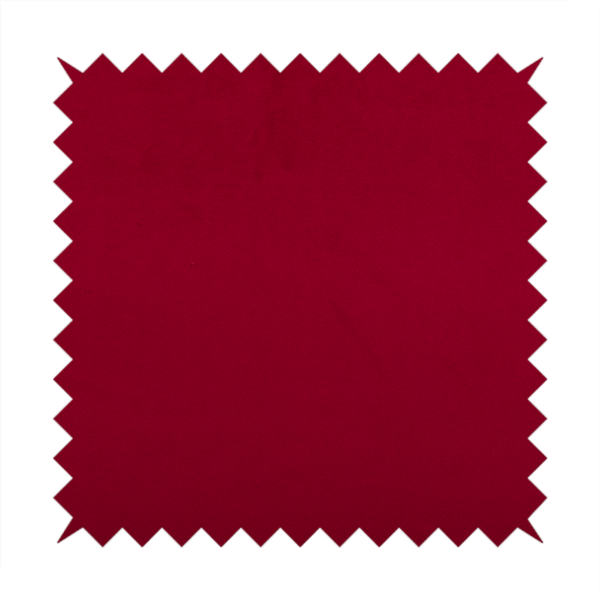 Alpha Plain Durable Velvet Brushed Cotton Effect Upholstery Fabric Red Colour CTR-2697