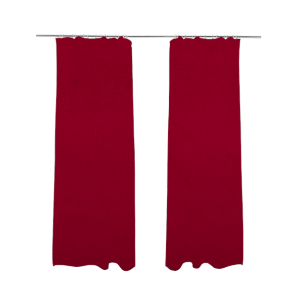 Alpha Plain Durable Velvet Brushed Cotton Effect Upholstery Fabric Red Colour CTR-2697 - Made To Measure Curtains