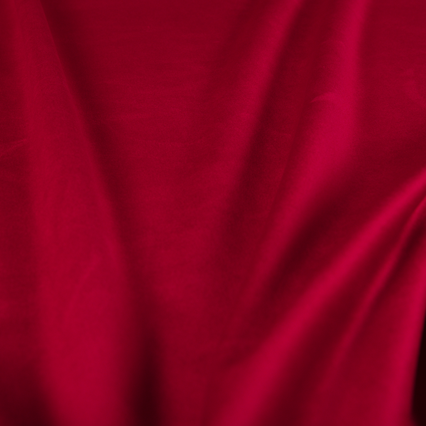 Alpha Plain Durable Velvet Brushed Cotton Effect Upholstery Fabric Red Colour CTR-2697 - Made To Measure Curtains