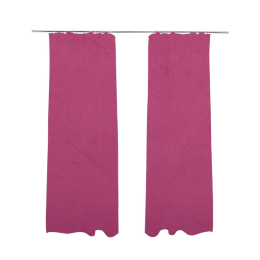 Alpha Plain Durable Velvet Brushed Cotton Effect Upholstery Fabric Pink Colour CTR-2698 - Made To Measure Curtains