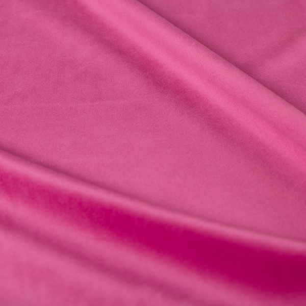 Alpha Plain Durable Velvet Brushed Cotton Effect Upholstery Fabric Pink Colour CTR-2698 - Handmade Cushions