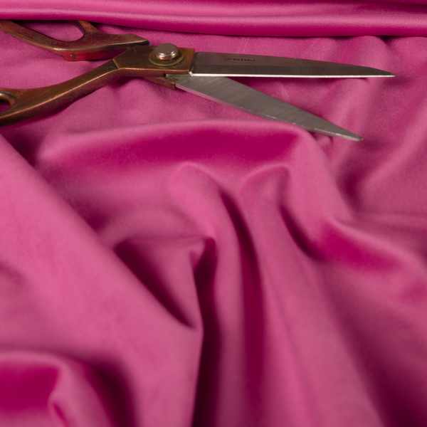 Alpha Plain Durable Velvet Brushed Cotton Effect Upholstery Fabric Pink Colour CTR-2698