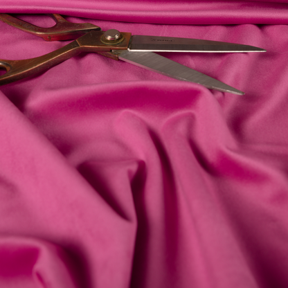 Alpha Plain Durable Velvet Brushed Cotton Effect Upholstery Fabric Pink Colour CTR-2698 - Made To Measure Curtains