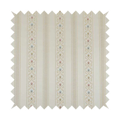 Saliha Regency Stripes Pattern Fabric Pearl Collection Fabrics CTR-27 - Roman Blinds