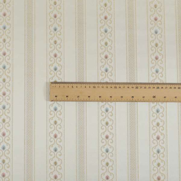 Saliha Regency Stripes Pattern Fabric Pearl Collection Fabrics CTR-27