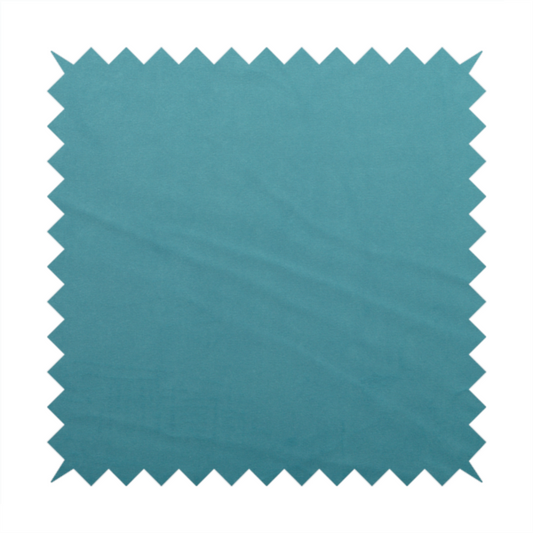 Alpha Plain Durable Velvet Brushed Cotton Effect Upholstery Fabric Blue Colour CTR-2703