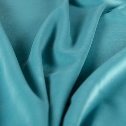 Alpha Plain Durable Velvet Brushed Cotton Effect Upholstery Fabric Blue Colour CTR-2703 - Handmade Cushions