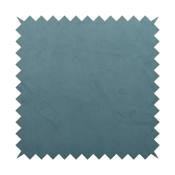 Alpha Plain Durable Velvet Brushed Cotton Effect Upholstery Fabric Blue Colour CTR-2704 - Roman Blinds