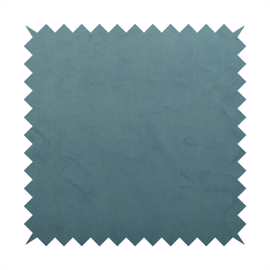 Alpha Plain Durable Velvet Brushed Cotton Effect Upholstery Fabric Blue Colour CTR-2704