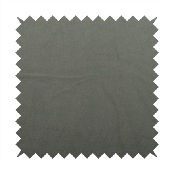 Alpha Plain Durable Velvet Brushed Cotton Effect Upholstery Fabric Grey Colour CTR-2705 - Made To Measure Curtains