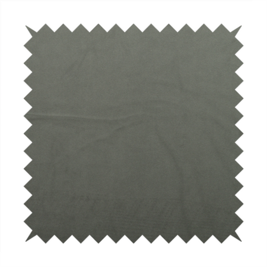 Alpha Plain Durable Velvet Brushed Cotton Effect Upholstery Fabric Grey Colour CTR-2705