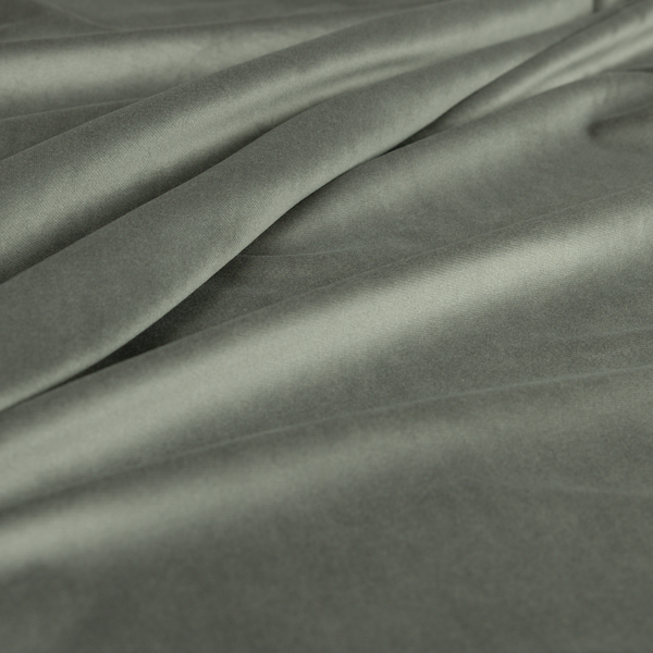 Alpha Plain Durable Velvet Brushed Cotton Effect Upholstery Fabric Grey Colour CTR-2705 - Handmade Cushions