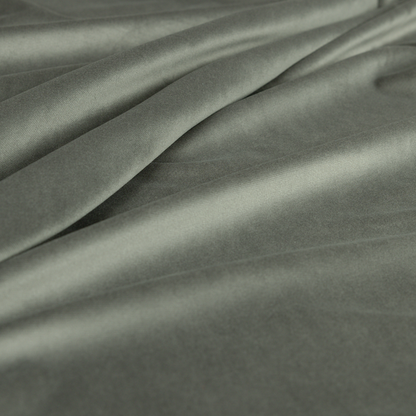 Alpha Plain Durable Velvet Brushed Cotton Effect Upholstery Fabric Grey Colour CTR-2705 - Made To Measure Curtains