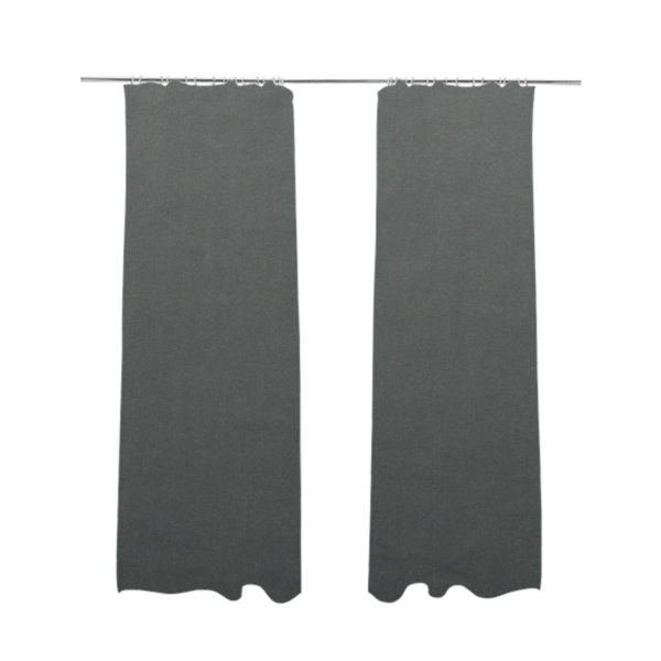 Alpha Plain Durable Velvet Brushed Cotton Effect Upholstery Fabric Grey Colour CTR-2706 - Made To Measure Curtains