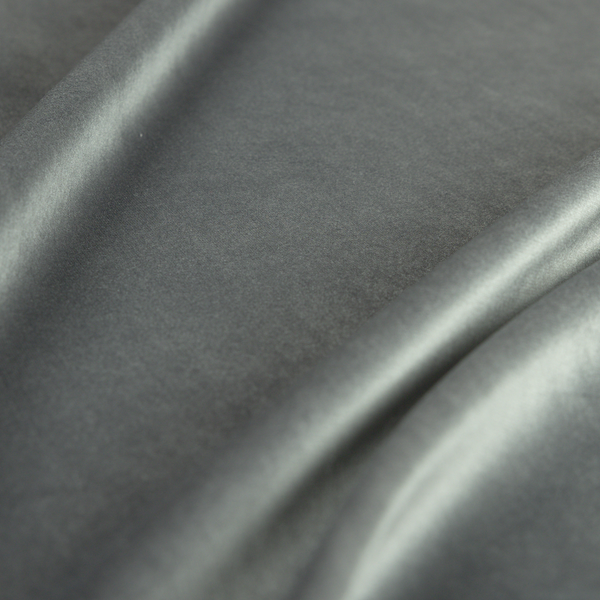 Alpha Plain Durable Velvet Brushed Cotton Effect Upholstery Fabric Grey Colour CTR-2706 - Roman Blinds