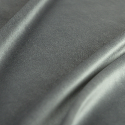 Alpha Plain Durable Velvet Brushed Cotton Effect Upholstery Fabric Grey Colour CTR-2706 - Made To Measure Curtains