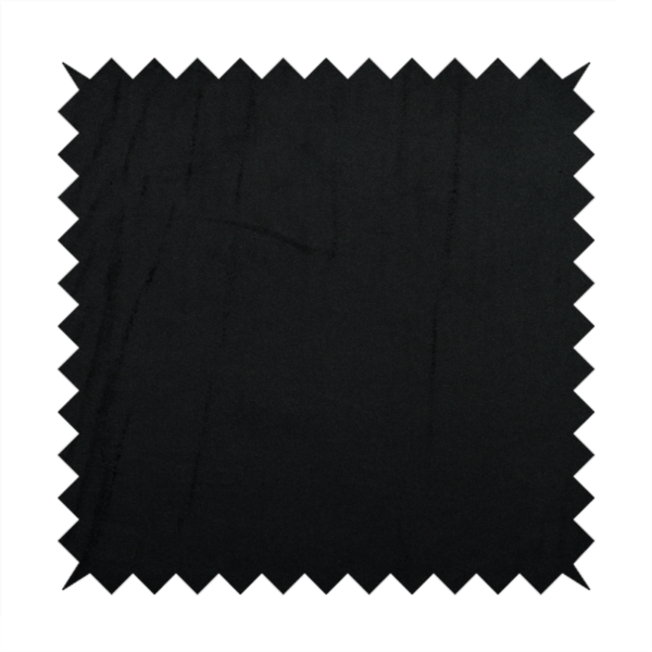 Alpha Plain Durable Velvet Brushed Cotton Effect Upholstery Fabric Black Colour CTR-2707 - Roman Blinds