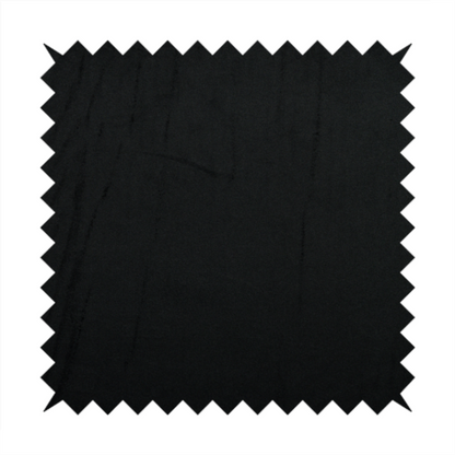 Alpha Plain Durable Velvet Brushed Cotton Effect Upholstery Fabric Black Colour CTR-2707 - Roman Blinds