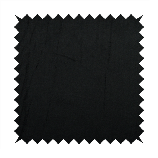 Alpha Plain Durable Velvet Brushed Cotton Effect Upholstery Fabric Black Colour CTR-2707 - Made To Measure Curtains