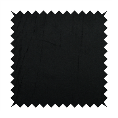 Alpha Plain Durable Velvet Brushed Cotton Effect Upholstery Fabric Black Colour CTR-2707 - Made To Measure Curtains