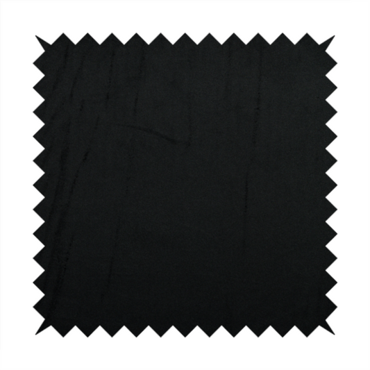 Alpha Plain Durable Velvet Brushed Cotton Effect Upholstery Fabric Black Colour CTR-2707