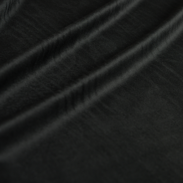 Alpha Plain Durable Velvet Brushed Cotton Effect Upholstery Fabric Black Colour CTR-2707 - Made To Measure Curtains