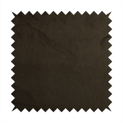 Alpha Plain Durable Velvet Brushed Cotton Effect Upholstery Fabric Brown Colour CTR-2710 - Roman Blinds