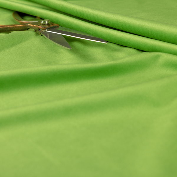 Alpha Plain Durable Velvet Brushed Cotton Effect Upholstery Fabric Green Colour CTR-2711 - Made To Measure Curtains