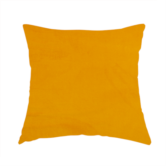 Alpha Plain Durable Velvet Brushed Cotton Effect Upholstery Fabric Orange Colour CTR-2715 - Handmade Cushions