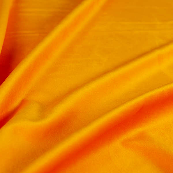 Alpha Plain Durable Velvet Brushed Cotton Effect Upholstery Fabric Orange Colour CTR-2715 - Roman Blinds