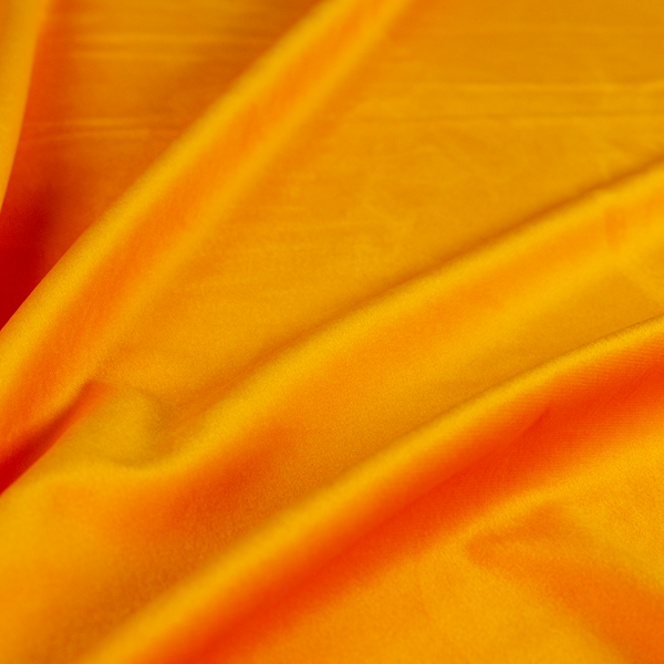 Alpha Plain Durable Velvet Brushed Cotton Effect Upholstery Fabric Orange Colour CTR-2715 - Made To Measure Curtains